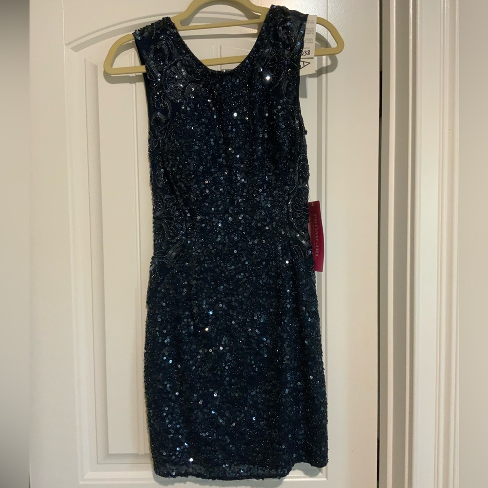 Scala Backless Sequin Dress